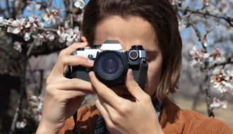 Lady taking pictures