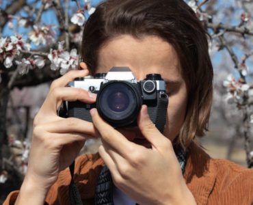 Lady taking pictures